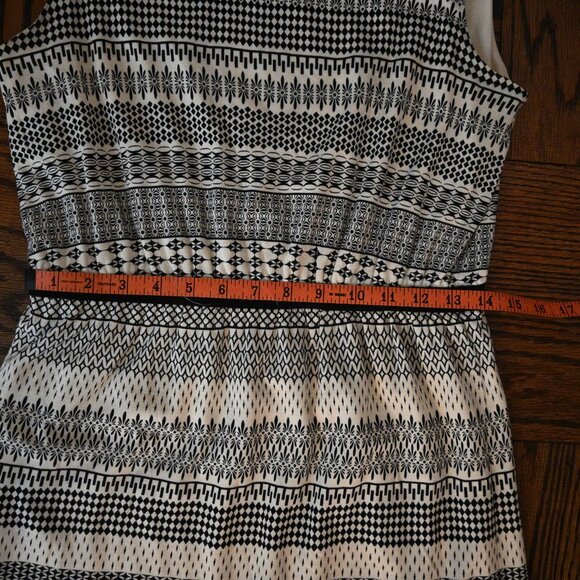 Ann Taylor Loft Geometric Dress – Black & White – Size S - Picture 9 of 12